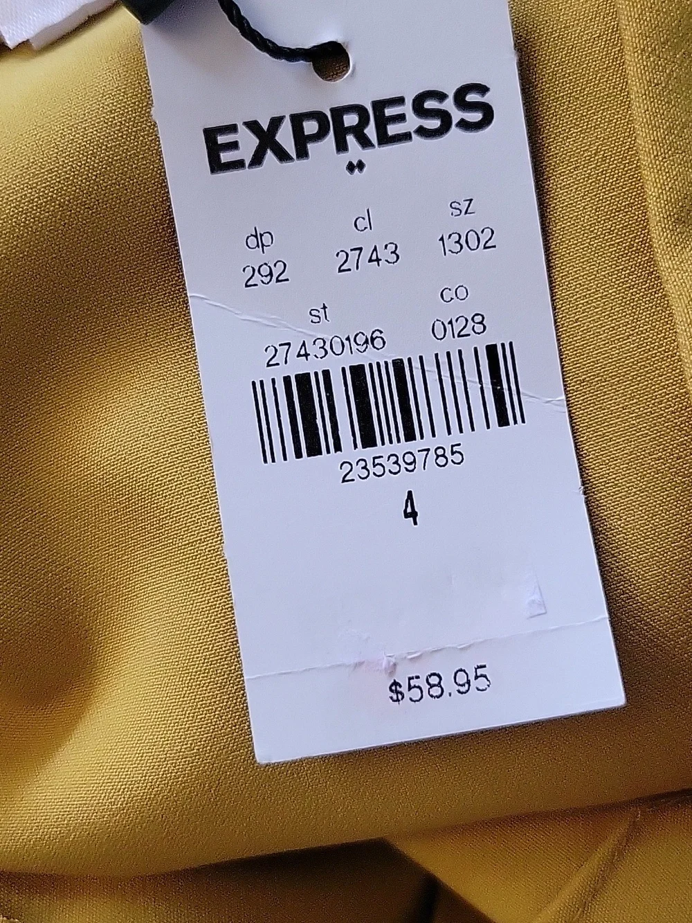 Express Mustard Wide-Leg Cropped Pants